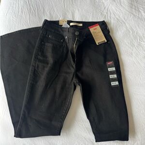 Levi's 726 High Rise Flare Black Jeans